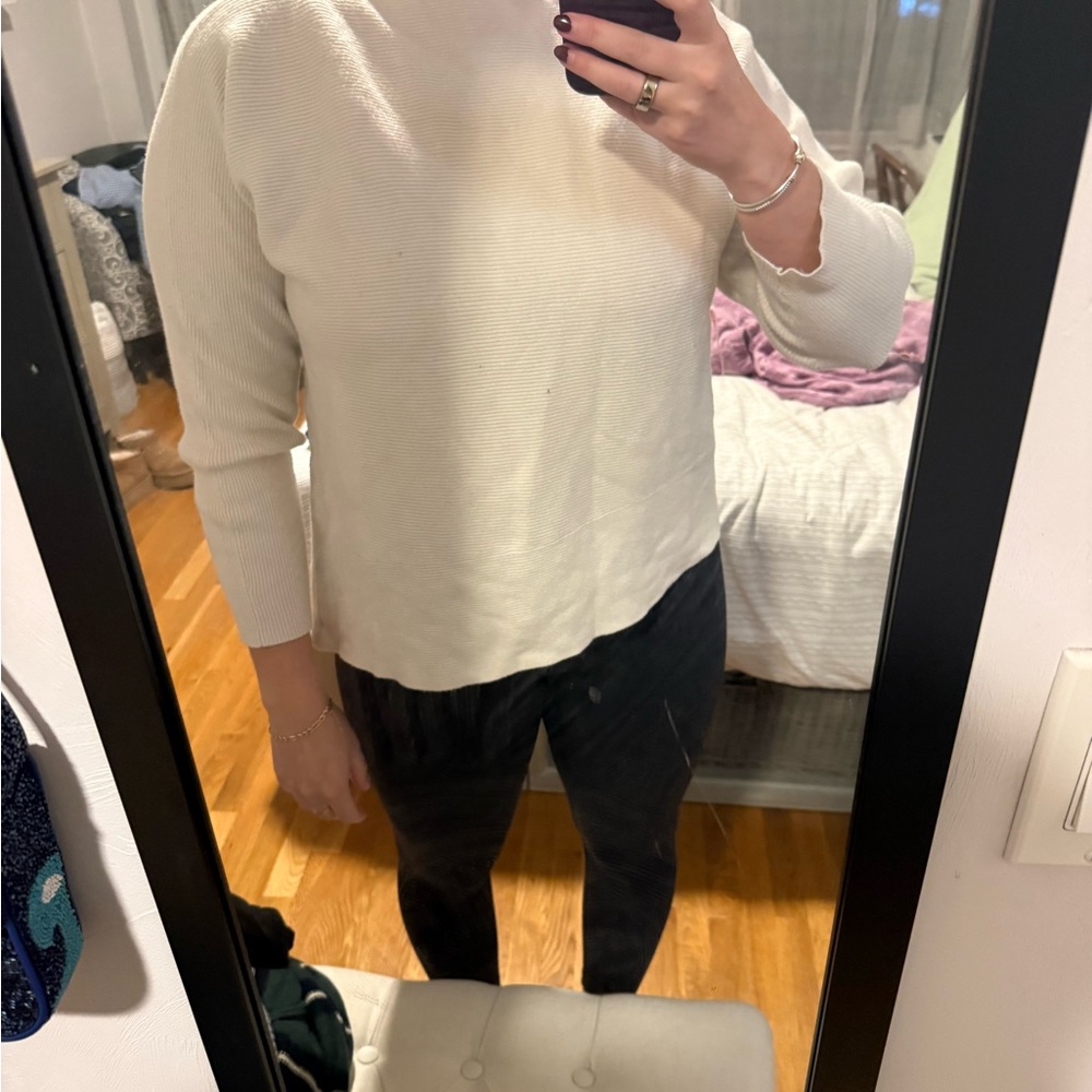 Calvin Klein Cream Ribbed Top